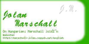 jolan marschall business card